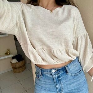 Aerie Cream Blouse